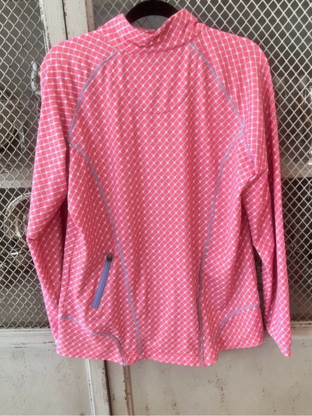 Pink Patterned Full-Zip Utility from Magnolia lane. Size L. Gently loved:)🥰 - Picture 4 of 11